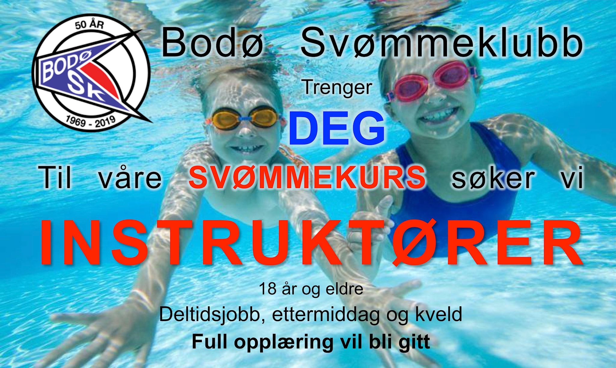 Bodø Svømmeklubb søker INSTRUKTØRER